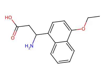 3-Amino-3-(4-ethoxy-naphthalen-1-yl)-propionic acid structure