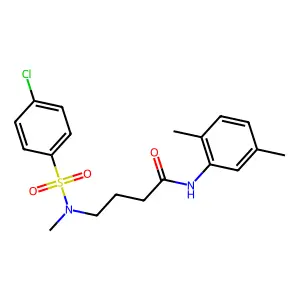 4-[(4-chlorophenyl)sulfonyl-methylamino]-N-(2,5-dimethylphenyl)butanamide structure