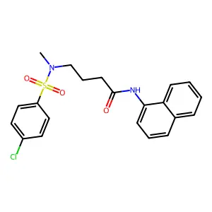4-[(4-chlorophenyl)sulfonyl-methylamino]-N-naphthalen-1-ylbutanamide structure