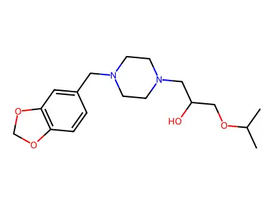 1-[4-(1,3-Benzodioxol-5-ylmethyl)piperazin-1-yl]-3-(propan-2-yloxy)propan-2-ol structure