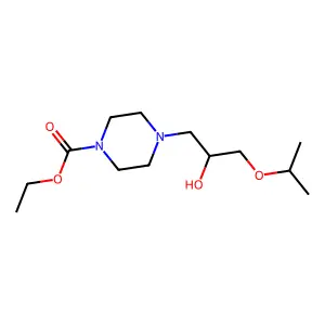 Ethyl 4-[2-hydroxy-3-(propan-2-yloxy)propyl]piperazine-1-carboxylate structure