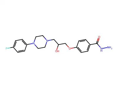4-{3-[4-(4-Fluorophenyl)piperazin-1-YL]-2-hydroxypropoxy}benzohydrazide structure