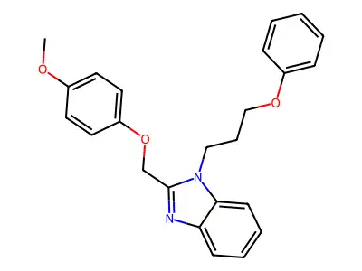 2-[(4-methoxyphenoxy)methyl]-1-(3-phenoxypropyl)-1H-benzimidazole structure
