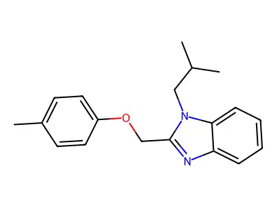 1-isobutyl-2-((p-tolyloxy)methyl)-1H-benzo[d]imidazole structure