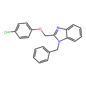 1-Benzyl-2-[(4-chlorophenoxy)methyl]benzimidazole structure