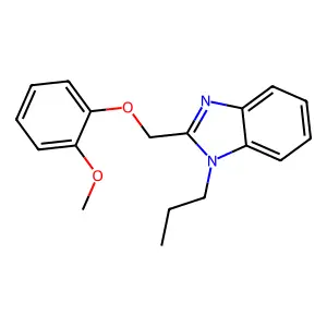 2-[(2-methoxyphenoxy)methyl]-1-propyl-1H-1,3-benzodiazole structure