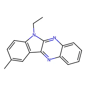 6-ethyl-9-methyl-6H-indolo[2,3-b]quinoxaline structure