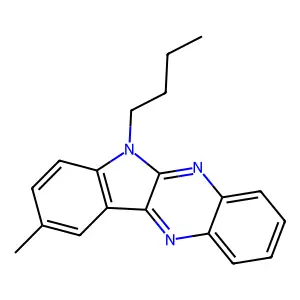 6-butyl-9-methyl-6H-indolo[2,3-b]quinoxaline structure