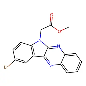 methyl (9-bromo-6H-indolo[2,3-b]quinoxalin-6-yl)acetate structure