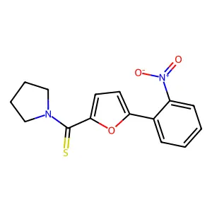 [5-(2-Nitrophenyl)furan-2-yl]-pyrrolidin-1-ylmethanethione structure