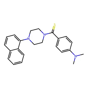 (4-(Dimethylamino)phenyl)(4-(naphthalen-1-yl)piperazin-1-yl)methanethione structure