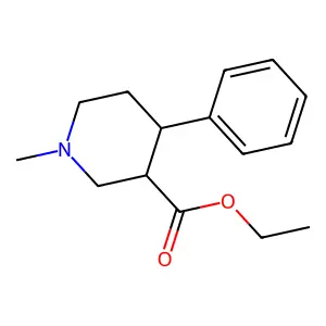 3-Piperidinecarboxylic acid, 1-methyl-4-phenyl-, ethyl ester structure