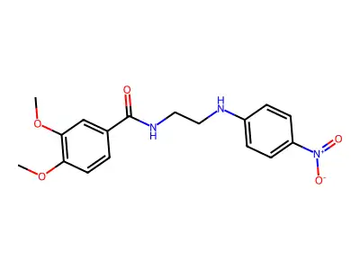 3,4-dimethoxy-N-{2-[(4-nitrophenyl)amino]ethyl}benzamide structure