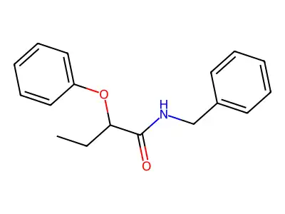 N-benzyl-2-phenoxybutanamide structure