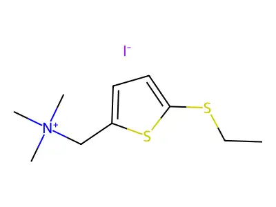 2-Thiophenemethanaminium, 5-(ethylthio)-N,N,N-trimethyl-, iodide structure