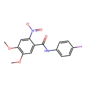 N-(4-iodophenyl)-4,5-dimethoxy-2-nitrobenzamide structure