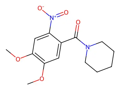 Piperidine, 1-(4,5-dimethoxy-2-nitrobenzoyl)- structure