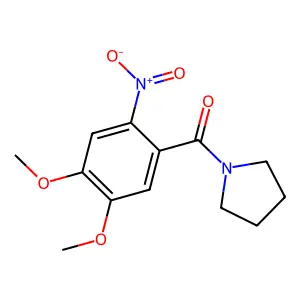 1-{2-Nitro-4,5-dimethoxybenzoyl}pyrrolidine structure