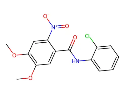 N-(2-chlorophenyl)-4,5-dimethoxy-2-nitrobenzamide structure
