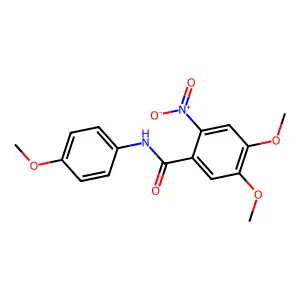4,5-dimethoxy-N-(4-methoxyphenyl)-2-nitrobenzamide structure