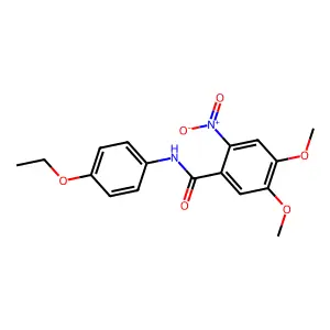 N-(4-ethoxyphenyl)-4,5-dimethoxy-2-nitrobenzamide structure