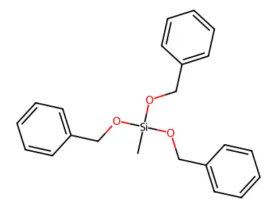 Methyltris(phenylmethoxy)silane structure