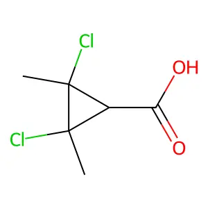 2,3-Dichloro-2,3-dimethylcyclopropanecarboxylic acid structure