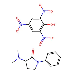3-(Dimethylamino)-1-phenylpyrrolidin-2-one--2,4,6-trinitrophenol (1/1) structure