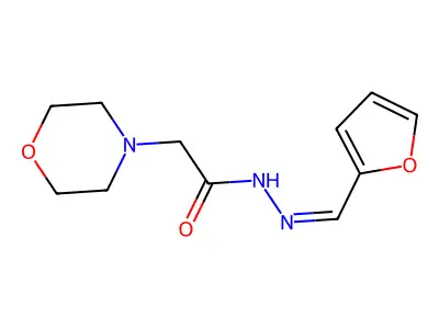 N-(2-furylmethylideneamino)-2-morpholin-4-yl-acetamide structure