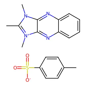 1H-Imidazo(4,5-b)quinoxalinium, 1,2,3-trimethyl-, 4-methylbenzenesulfonate (1:1) structure