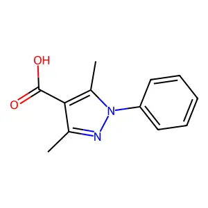 3,5-Dimethyl-1-phenyl-1H-pyrazole-4-carboxylic acid structure