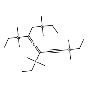 Silane, 3,4-hexadien-1-yne-1,3,5,6-tetrayltetrakis[ethyldimethyl- structure