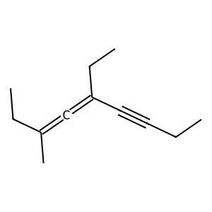 5-Ethyl-3-methyl-3,4-nonadien-6-yne structure