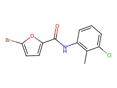 5-bromo-N-(3-chloro-2-methylphenyl)furan-2-carboxamide structure