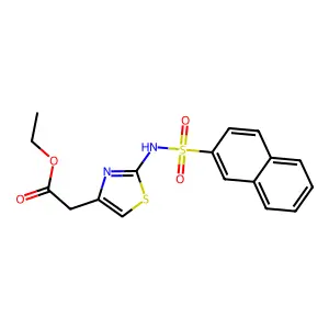 Ethyl {2-[(2-naphthylsulfonyl)amino]-1,3-thiazol-4-yl}acetate structure