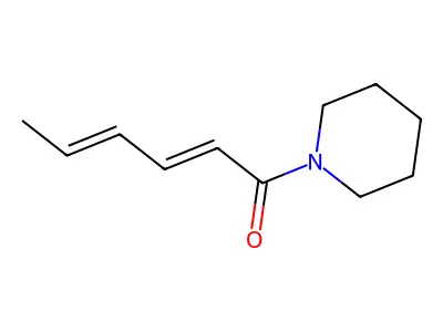 Piperidine, 1-(1-oxo-2,4-hexadienyl)- structure