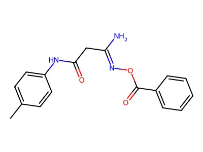 [[1-Amino-3-(4-methylanilino)-3-oxopropylidene]amino] benzoate structure