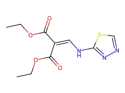 Diethyl 2-[(1,3,4-thiadiazol-2-ylamino)methylidene]propanedioate structure