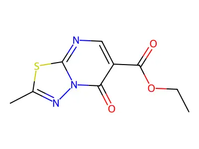 ethyl 2-methyl-5-oxo-5H-[1,3,4]thiadiazolo[3,2-a]pyrimidine-6-carboxylate structure