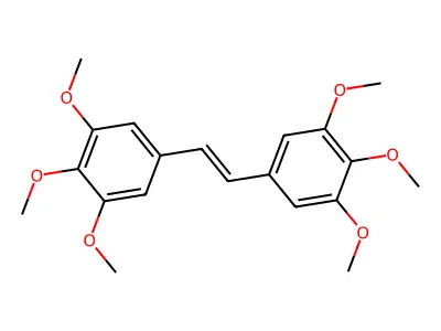 3,3',4,4',5,5'-Hexamethoxy-trans-stilbene structure