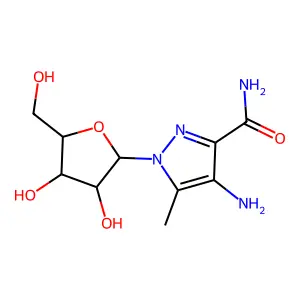 1H-Pyrazolo-3-carboxamide, 4-amino-1-beta-D-ribofuranosyl- structure