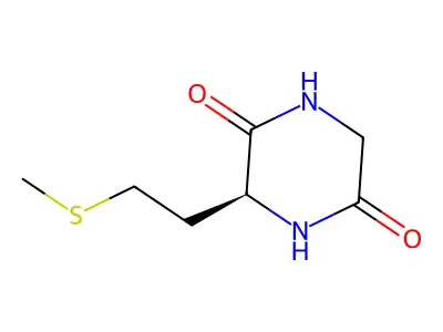 Cyclo-methionylglycine structure