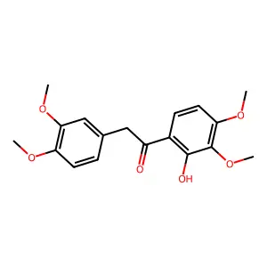 2-(3,4-Dimethoxyphenyl)-1-(2-hydroxy-3,4-dimethoxyphenyl)ethanone structure