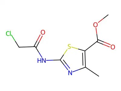 Methyl 2-[(chloroacetyl)amino]-4-methyl-1,3-thiazole-5-carboxylate structure
