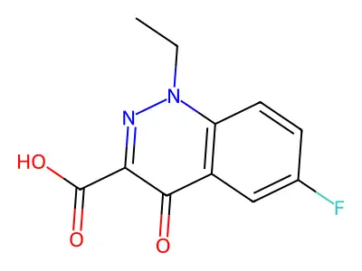 3-Cinnolinecarboxylic acid, 1-ethyl-6-fluoro-1,4-dihydro-4-oxo- structure