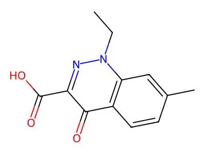 3-Cinnolinecarboxylic acid, 1-ethyl-1,4-dihydro-7-methyl-4-oxo- structure