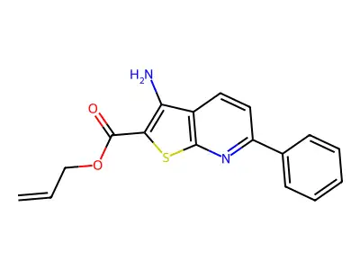Allyl 3-amino-6-phenylthieno[2,3-b]pyridine-2-carboxylate structure