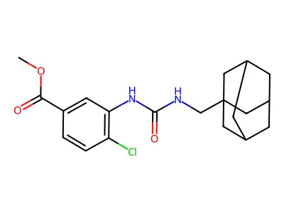 Methyl 3-(1-adamantylmethylcarbamoylamino)-4-chlorobenzoate structure