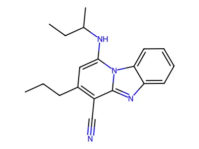 1-(Butan-2-ylamino)-3-propylpyrido[1,2-a]benzimidazole-4-carbonitrile structure