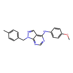 N-(4-methoxyphenyl)-1-(4-methylbenzyl)-1H-pyrazolo[3,4-d]pyrimidin-4-amine structure